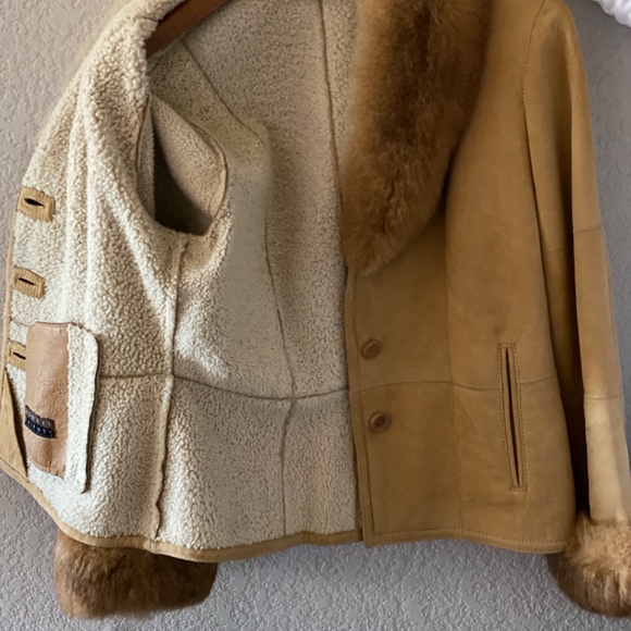 Audrey Talbott lambskin, fox fur trimmed - Picture 5 of 5